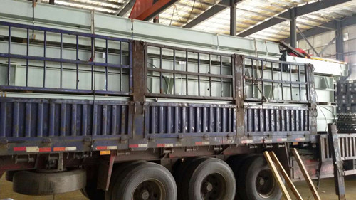 天津萬通大廈信達二期立體停車設(shè)備鋼結(jié)構(gòu)發(fā)貨現(xiàn)場